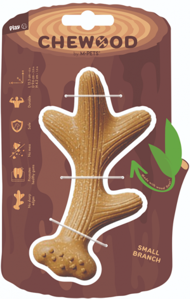 M-PETS Игрушка для собак CHEWOOD, ветка S 15.3x9.6x4.2 см