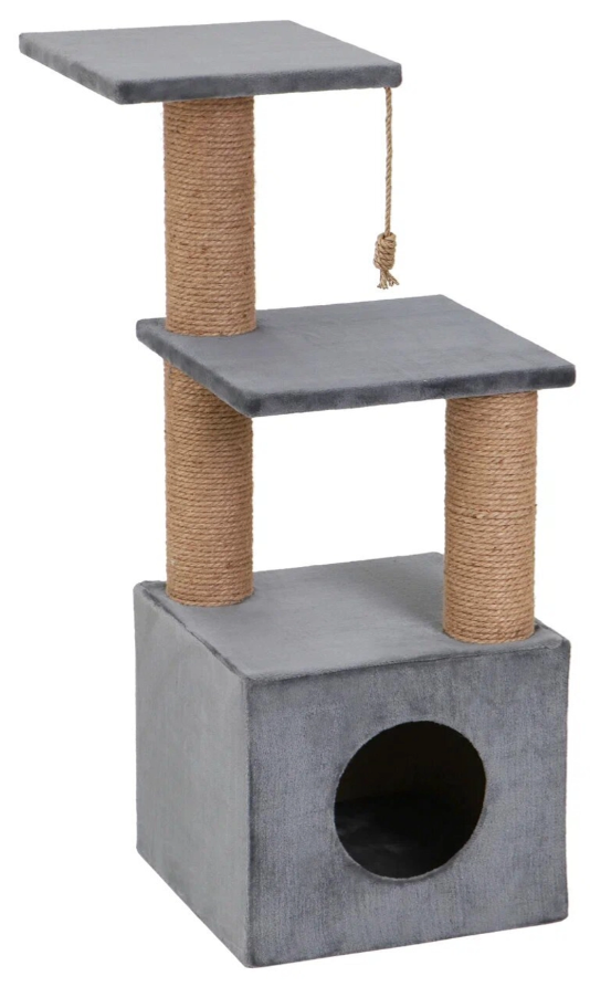 Когтеточка Рич Бренд КУБ 4 ЭТАЖА (дом, 4 лежанки) джут 35х45х90 &Oslash;10 для кошек