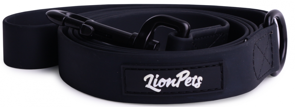 Поводок из биотана прошитый LionPets LP-730-1 (Чёрный) (Размер 1 ширина 2,0 см, длина 1,5 метра)