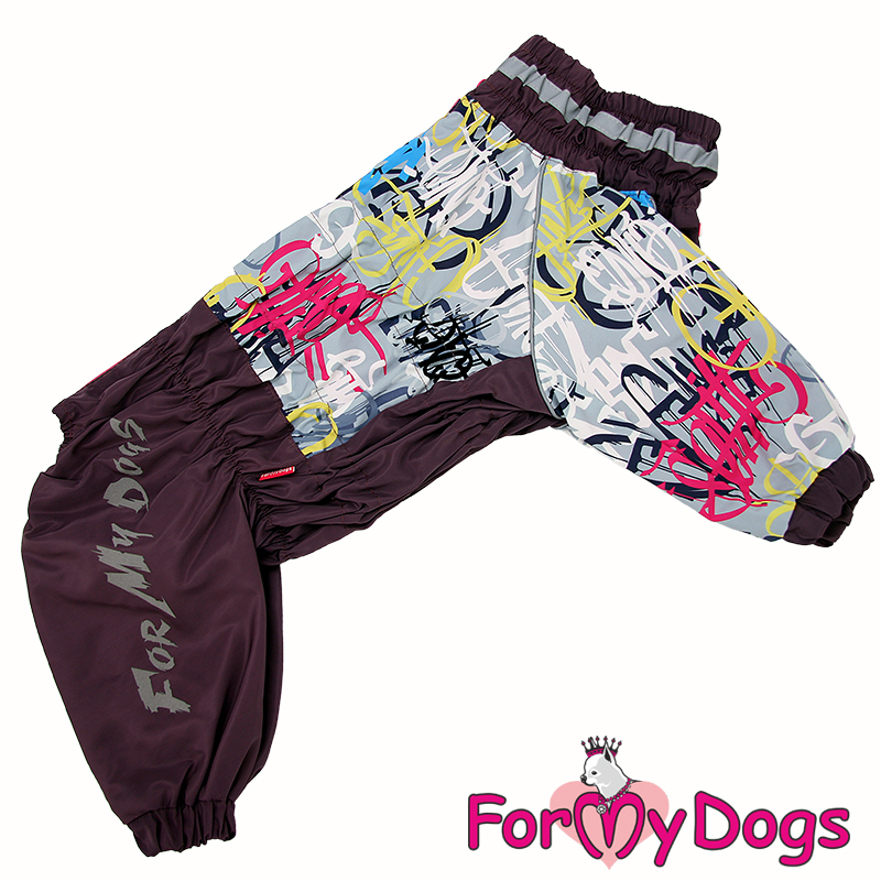 ForMyDogs Комбинезон ДОЖДЕВИК фиолетовый для девочек  C3 65*85 см