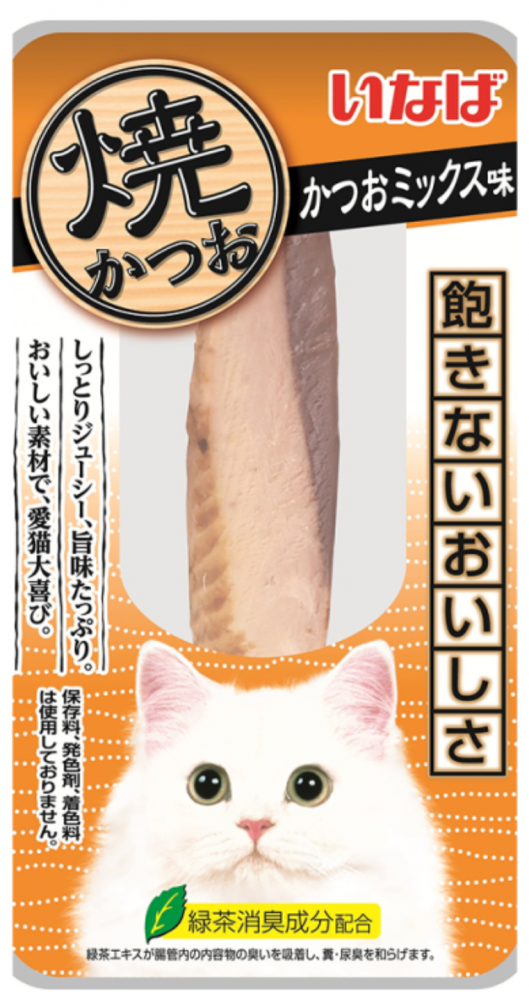 INABA Yaki Tuna лакомство для кошек филе тунца со вкусом кацуобуси, 12 г