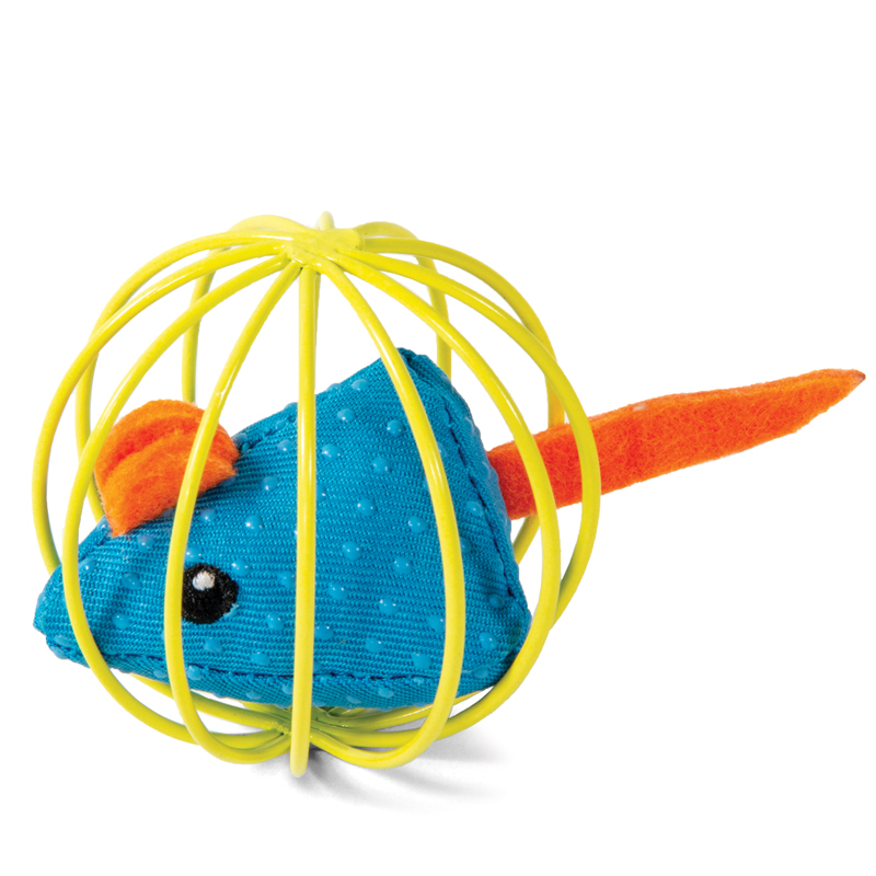 Игрушка для кошек Triol "Мышка в шаре", d63мм