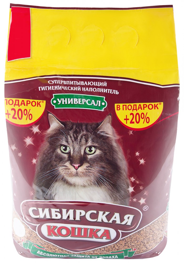 Наполнитель Сибирская кошка Универсал, супервпитывающий 3 л, 2