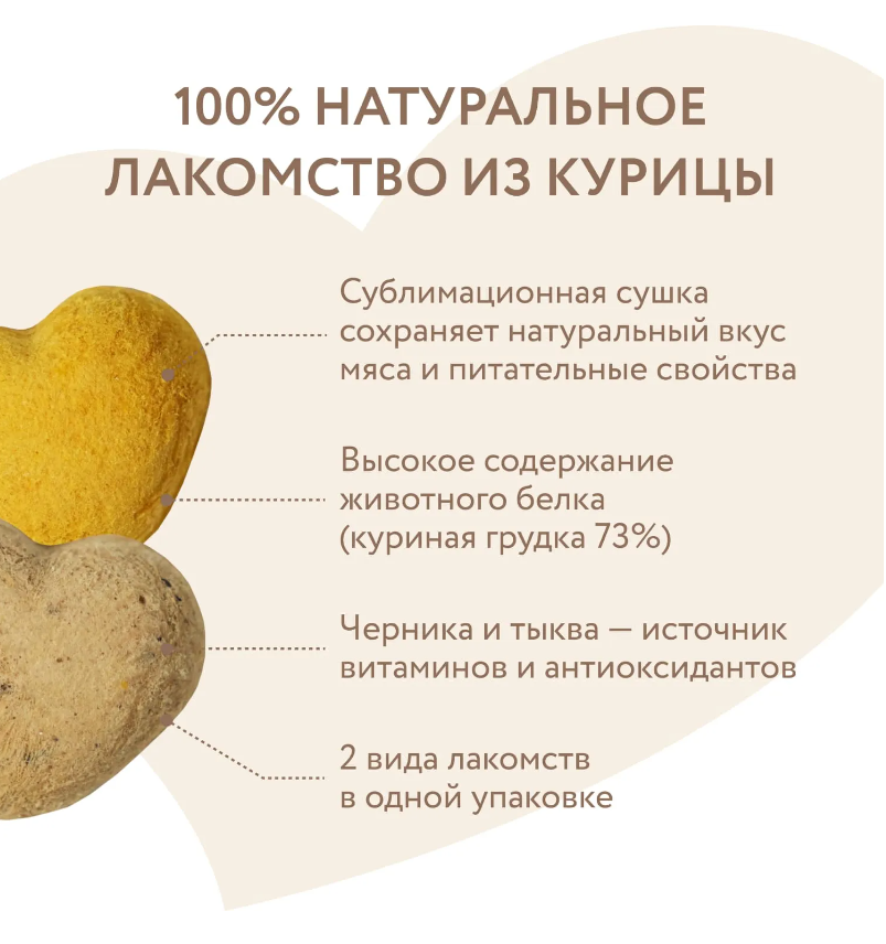Лакомство Мнямс для собак и щенков с 4 месяцев "Фросты" из курицы. Размер S (1 шт)