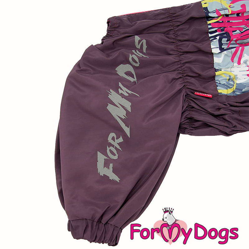 ForMyDogs Комбинезон ДОЖДЕВИК фиолетовый для девочек C3 65*85 см