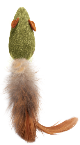 Игрушка Триол из прессованной кошачьей мяты &quot;Мышка с перьями&quot;, 50/110мм для кошек