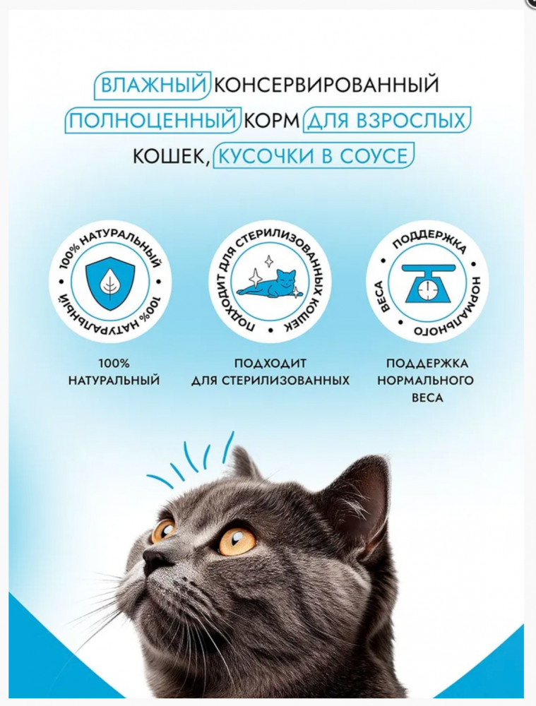 Консервы Best Dinner Базис Cat Говядина и ягненок для кошек: СОУС 75 г