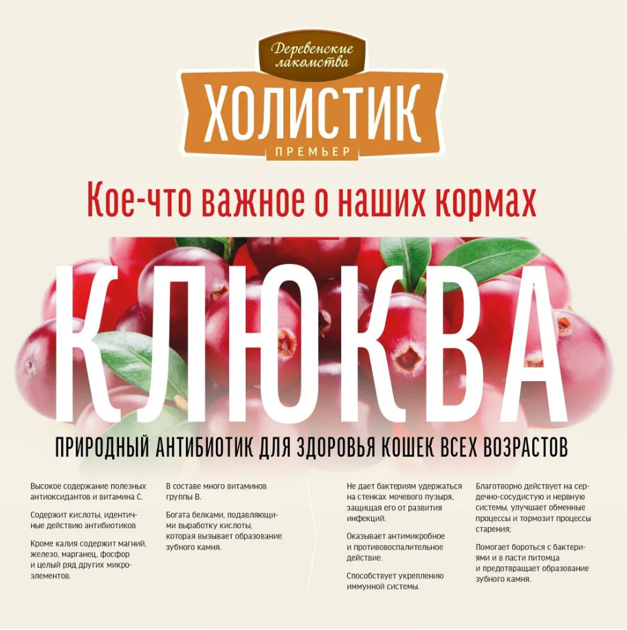 Сухой корм &quot;Деревенские лакомства Холистик Премьер&quot; для кошек с чувствительным пищеварение, индейка