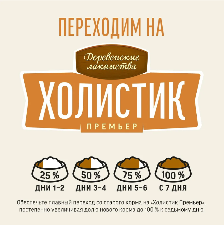 Сухой корм &quot;Деревенские лакомства Холистик Премьер&quot; для кошек с чувствительным пищеварение, индейка